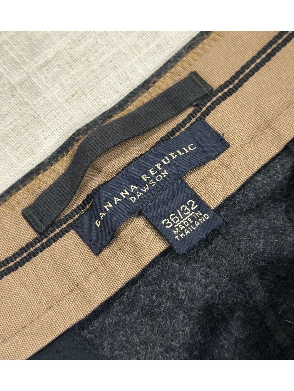 Banana Republic Dawson Wool Blend Baggy Cargo Pants Men's 36x32 Charcoal Grey